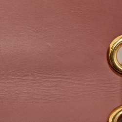 Pre Owned Dolce & Gabbana Old Rose Leather DG Amore Shoulder Bag