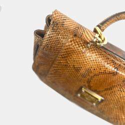 Dolce & Gabbana Sicily Python Leather Handbag