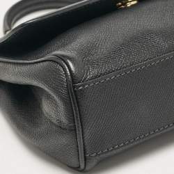 Pre Owned Dolce & Gabbana Black Leather Small Miss Sicily Top Handle Bag