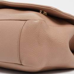 Dolce & Gabbana Beige Leather Miss Sicily Soft Top Handle Bag