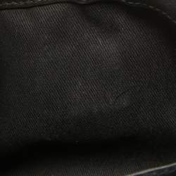 Pre Owned Dolce & Gabbana Black/Brown Leopard Print Coated Canvas and Leather Mini Miss Sicily Bag