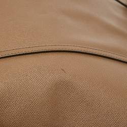 Pre Owned Dolce & Gabbana Dark Beige Leather Miss Escape Zip Tote