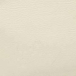 Pre Owned Dolce & Gabbana Off White Leather Medium Miss Sicily Top Handle Bag