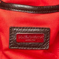 Pre Owned Dolce & Gabbana Brown Leopard Print Calf Hair Miss Easy Way Satchel