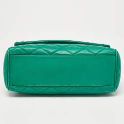 Pre Owned Dolce & Gabbana Green Quilted Leather Miss Kate Shoulder Bag