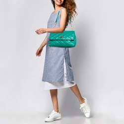 Pre Owned Dolce & Gabbana Green Quilted Leather Miss Kate Shoulder Bag
