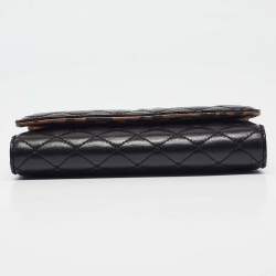 Pre Owned Dolce & Gabbana Black Leather Miss Sicily Von Wallet On Chain