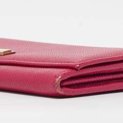 Dolce & Gabbana Fuchsia Leather Flap Continental Wallet