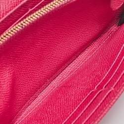 Dolce & Gabbana Fuchsia Leather Flap Continental Wallet