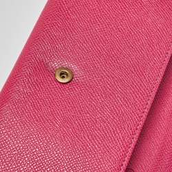 Dolce & Gabbana Fuchsia Leather Flap Continental Wallet