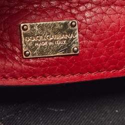 Pre Owned Dolce & Gabbana Red Leather Soft Dolce Top Handle Bag