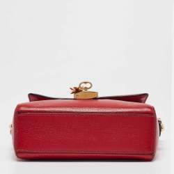 Pre Owned Dolce & Gabbana Red Leather Soft Dolce Top Handle Bag