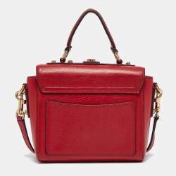 Pre Owned Dolce & Gabbana Red Leather Soft Dolce Top Handle Bag