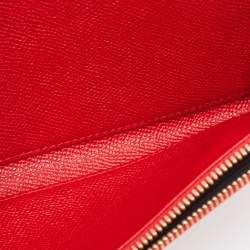 Dolce & Gabbana Red Leather Flap Continental Wallet