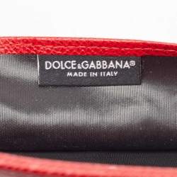 Dolce & Gabbana Red Leather Flap Continental Wallet