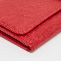 Dolce & Gabbana Red Leather Flap Continental Wallet