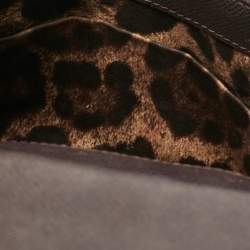 Pre Owned Dolce & Gabbana Purple Leather Small Miss Sicily Top Handle Bag