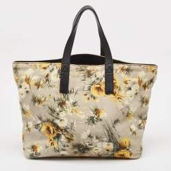 Pre Owned Dolce & Gabbana Beige/Multicolor Printed Canvas Shopper Tote