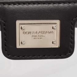 Dolce & Gabbana Black/Transparent Leather and PVC Zip Pouch