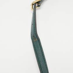 Pre Owned Dolce & Gabbana Dark Green Leather Medium Miss Sicily Top Handle Bag