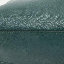 Pre Owned Dolce & Gabbana Dark Green Leather Medium Miss Sicily Top Handle Bag