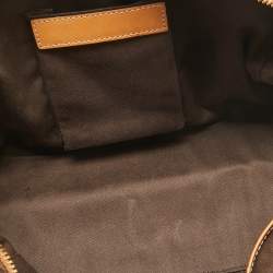 Pre Owned Dolce & Gabbana Brown/Black Leopard Coated Canvas and Leather Logo Satchel