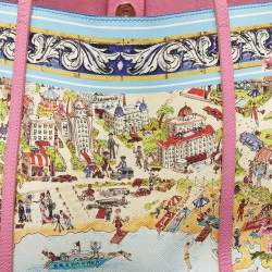 Dolce & Gabbana Multicolor Printed Leather Cannes France Tote