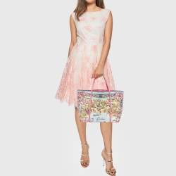Dolce & Gabbana Multicolor Printed Leather Cannes France Tote