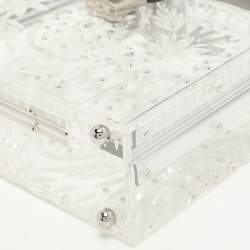 Pre Owned Dolce & Gabbana Silver Plexiglass Cinderella Top Handle Bag