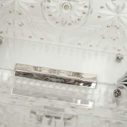 Pre Owned Dolce & Gabbana Silver Plexiglass Cinderella Top Handle Bag
