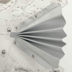 Pre Owned Dolce & Gabbana Silver Plexiglass Cinderella Top Handle Bag
