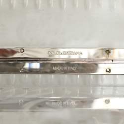 Pre Owned Dolce & Gabbana Silver Plexiglass Cinderella Top Handle Bag