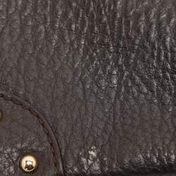 Pre Owned Dolce & Gabbana Brown Leather Multi Chain Shoulder Bag