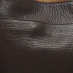 Pre Owned Dolce & Gabbana Brown Leather Multi Chain Shoulder Bag