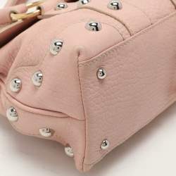 Dolce & Gabbana Pink Leather Embellished Satchel