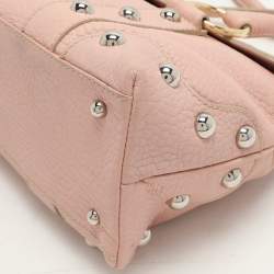 Dolce & Gabbana Pink Leather Embellished Satchel