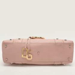 Dolce & Gabbana Pink Leather Embellished Satchel