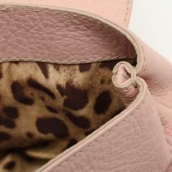Dolce & Gabbana Pink Leather Embellished Satchel