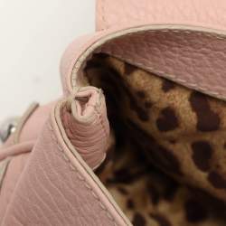 Dolce & Gabbana Pink Leather Embellished Satchel