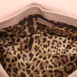 Dolce & Gabbana Pink Leather Embellished Satchel