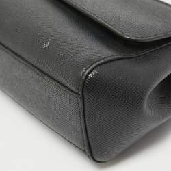 مملوكة مسبقًا Dolce & Gabbana Black Leather Small Studded Miss Sicily Top Handle Bag