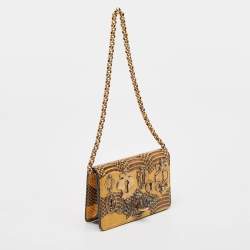 Dolce & Gabbana Yellow Snakeskin Leather DG Miss Ginevra Shoulder Bag