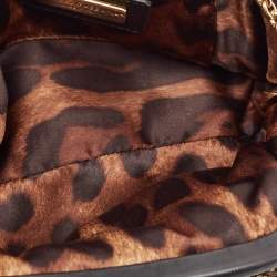Pre Owned Dolce & Gabbana Black Crochet Embellished Frame Chain Bag
