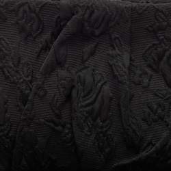 Dolce & Gabbana Black Brocade Fabric Frame Clutch