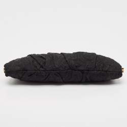Dolce & Gabbana Black Brocade Fabric Frame Clutch