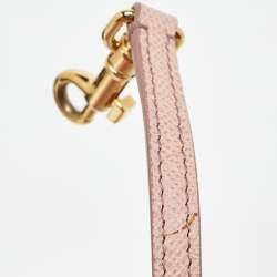 Pre Owned Dolce & Gabbana Baby Pink Leather Mini Sicily Bag