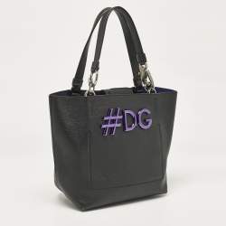 Dolce & Gabbana Black Leather Beatrice Tote