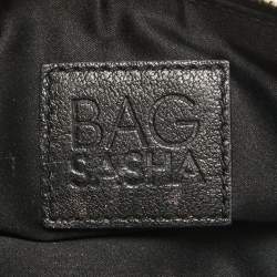 Pre Owned Dolce & Gabbana Black Crystals Satin Sasha Chain Bag