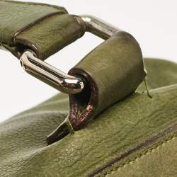 Dolce & Gabbana Olive Green Leather Miss Catch Satchel