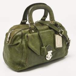 Dolce & Gabbana Olive Green Leather Miss Catch Satchel